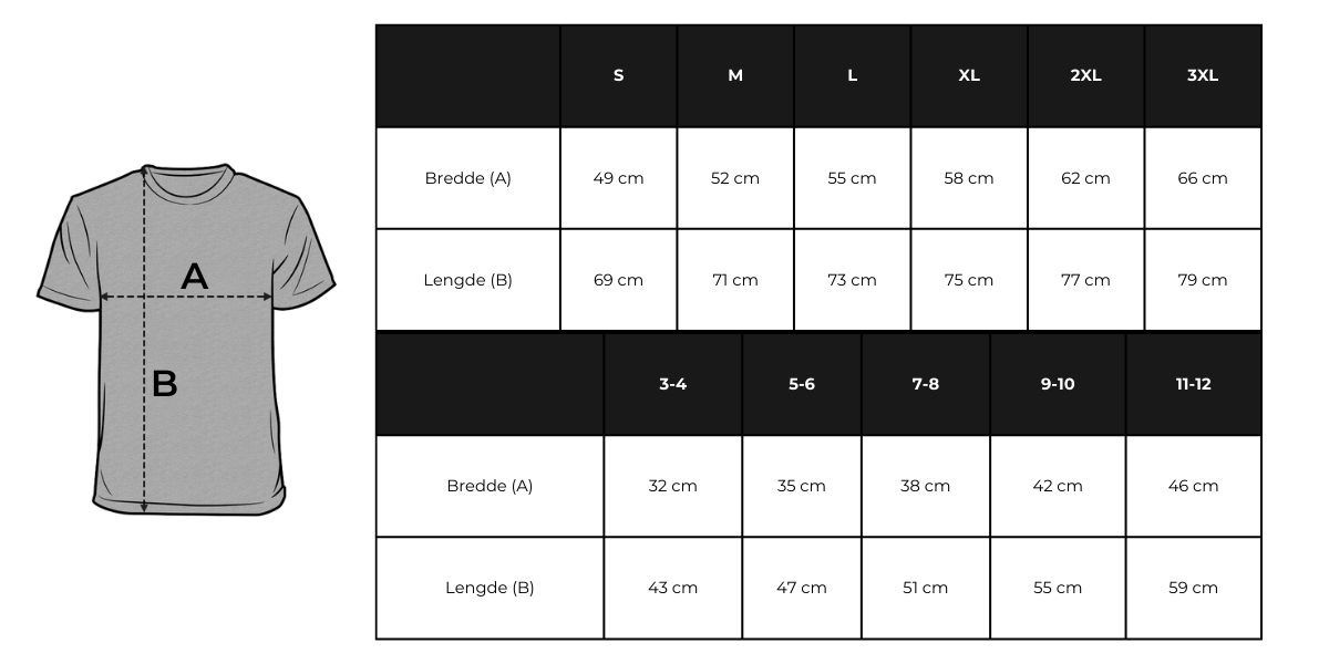 Breda size chart
